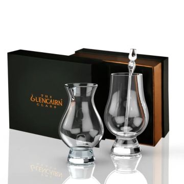 Glencairn 3er-Set,1xWhisky-Glas 200ml das Original +Wee-Wasserkrug 110ml o.Griff + Pipette inkl. Premium Geschenkverpackung