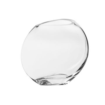 Glasvase/ Blumenvase transparent massiv, 29x33cm, Krosno