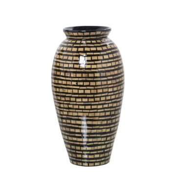 Bambusvase 21x40cm schwarz braun