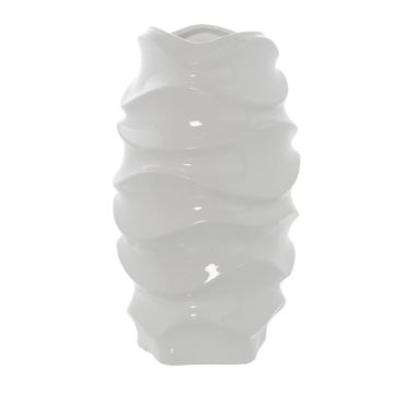 Vase, Keramik, 23x40cm, weiss