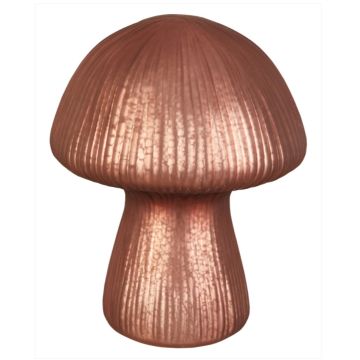 LED Pilz aus Glas braun ca.23cm