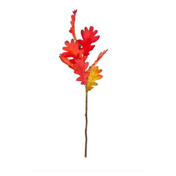 Herbstdekoration Eichenast 52cm mit Eichel rot-orange-gelb