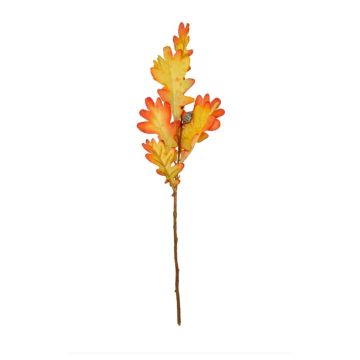 Herbstdekoration Eichenast 52cm mit Eichel gelb-orange