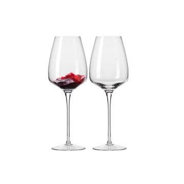 Perfekt Serve Wein Kristall Gläser-Set (2x560ml), Krosno  inkl. Premium Geschenk Verpackung mit Platz für Ihre Flasche