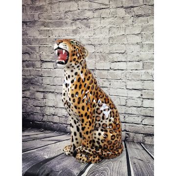Leopard sitzend ca.86cm, natural Look