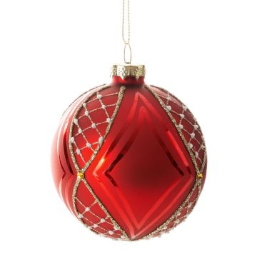 Weihnachtskugel, handbemalen Glaskugel, 8cm 