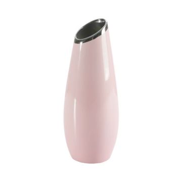 Vase en céramique, 27 cm, rose moderne, couleur pastel
