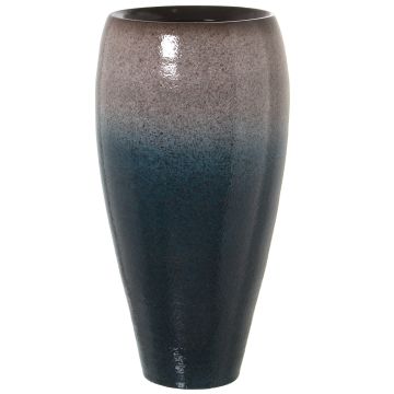 Keramikvase, 37x70cm, blau-grau-braun