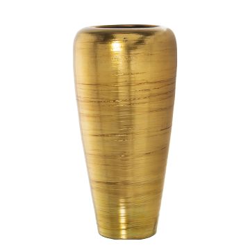 Keramikvase, 35x71cm, gold