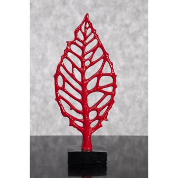 Leaf, decorative figure, 18x8x42cm red