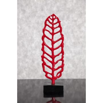 Leaf, decorative figure, 12X9X41cm red