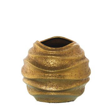 Keramikvase, 23x26cm, gold