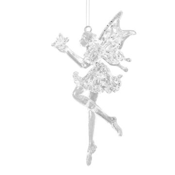 Christmas decoration, 14x9cm, angel/ magic fairy, to hang up