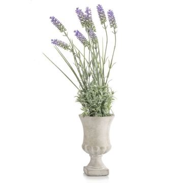Lavendel im Sockel, 48 cm, Kunstpflanze