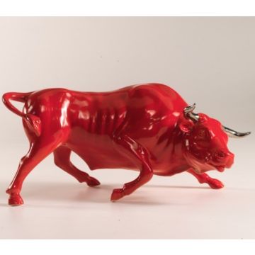 Bull red/silver 50x25x22cm