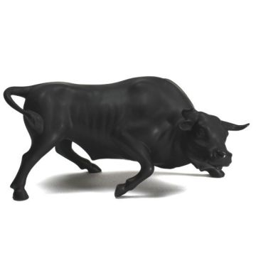 Bull lacquer black, horns red 50x25x22 cm (photo follows)