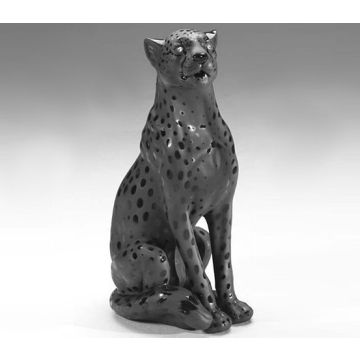 Cheetah sitting 88-90cm black matt, shiny pattern