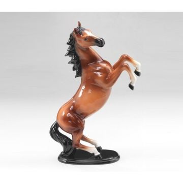 Pferd Porzellanfigur 54cm mit Sockel