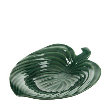 Schale Blatt/Dekoblatt in grün 33x27cm