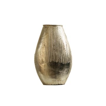 Deko Vase, Metall 33x52cm Fluid Champagner