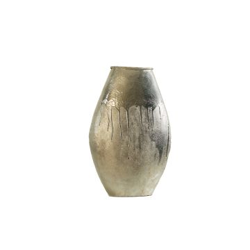 Deko Vase, Metall 29x45cm Fluid Champagner