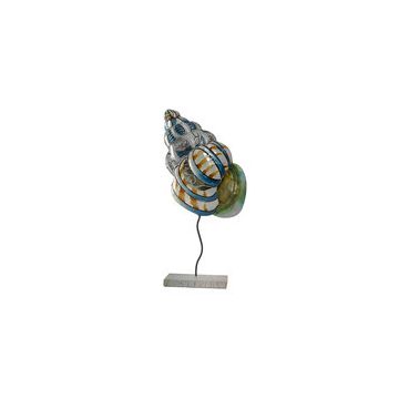 Marine decoration shell 33 cm metal