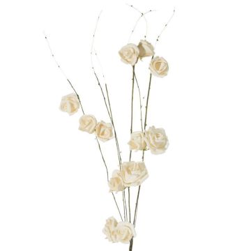 Roses écrues Décoration de table / vase Fleur artificielle 90 cm