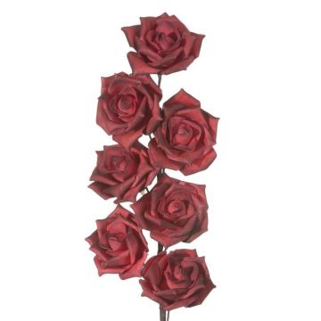 Roses rouges fleur artificielle 74 cm, 7xfleurs