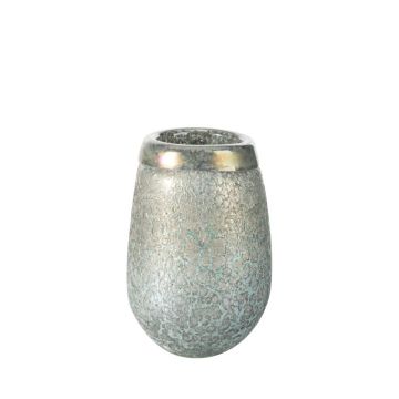 Glass vase 21 cm, turquoise, flower vase