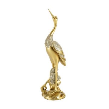 Decoration heron in gold 31cm