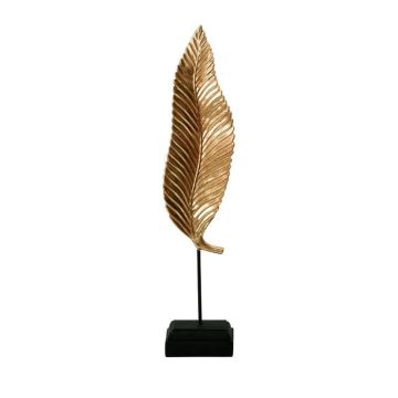 Decoration leaf 56cm in gold