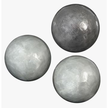 Maritime/summer decoration ambience balls gray mother-of-pearl 11cm