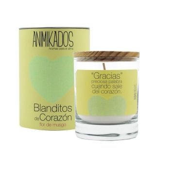 Scented candle, Flor de Musgo, soft heart, 40h Ambientair