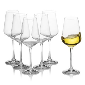 Wine glasses, Bohemian crystal, 6 pieces, 350ml