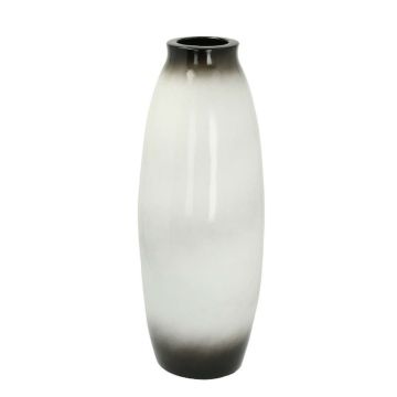 Vase de sol, céramique, 54cm, blanc-noir