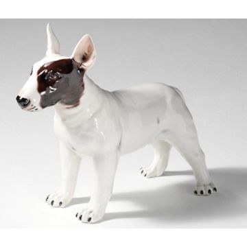 Bull terrier porcelain figurine standing 55x50 cm
