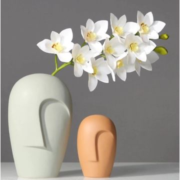 Cymbidium orchid stem white, 72cm, artificial plant, artificial orchid
