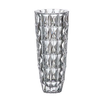 "Diamond" vase en cristal, 33cm, cristal de Bohème, massif, Bohemia