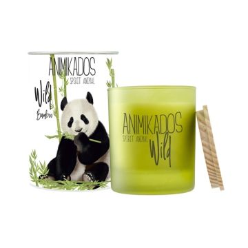 Bougie parfumée, "Wild", "Panda, Bamboo",40h, Ambientair