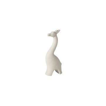 Décoration Girafe en céramique Goutte, 17x38 cm beige/blanc