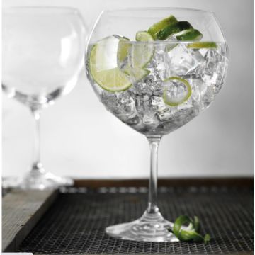 Gintonic glasses, cocktail glasses, Bohemian crystal, set of 2, XXL, 990 ml
