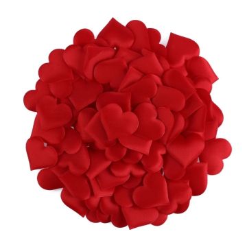 Decorative hearts red 3.5cm 100 pieces