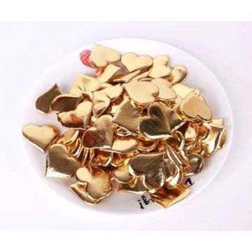 Decoration hearts gold 3.5cm 100 pieces