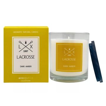 Bougie parfumée,Ambientair Lacrosse, Dark Amber, 40h, parfum ambre
