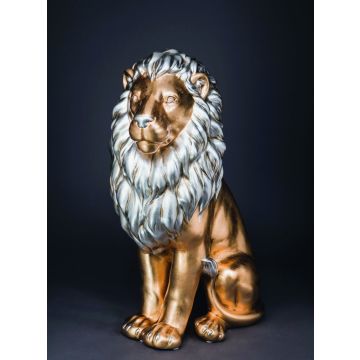 Luxury line lion sitting 86cm gold/silver Luxury line - Price on request