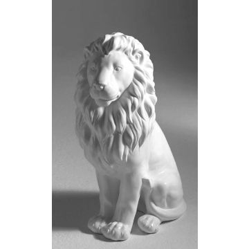 Lion assis 86cm blanc ou couleur souhaitée - sur demande