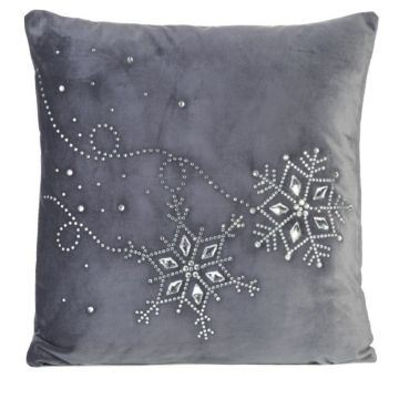 Kissenbezug Samt 45x45cm grau