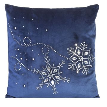 Kissenbezug Samt 45x45cm blau