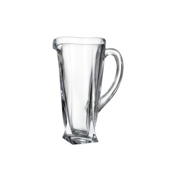 Quadro" water jug, Bohemian crystal