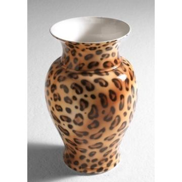 Ceramic vase/ umbrella stand 51cm - leopard look